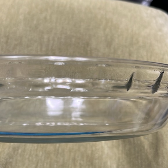 Pyrex Pie Plate #229 Clear Glass Deep Dish 9.5” Scalloped Fluted Edge 24 cm USA! - Picture 3 of 5